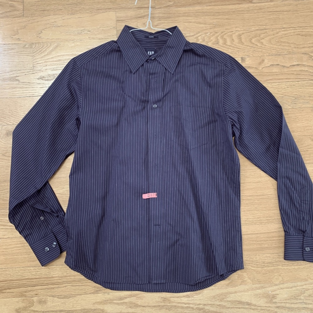 Gap Pinstriped Dress Shirt Medium